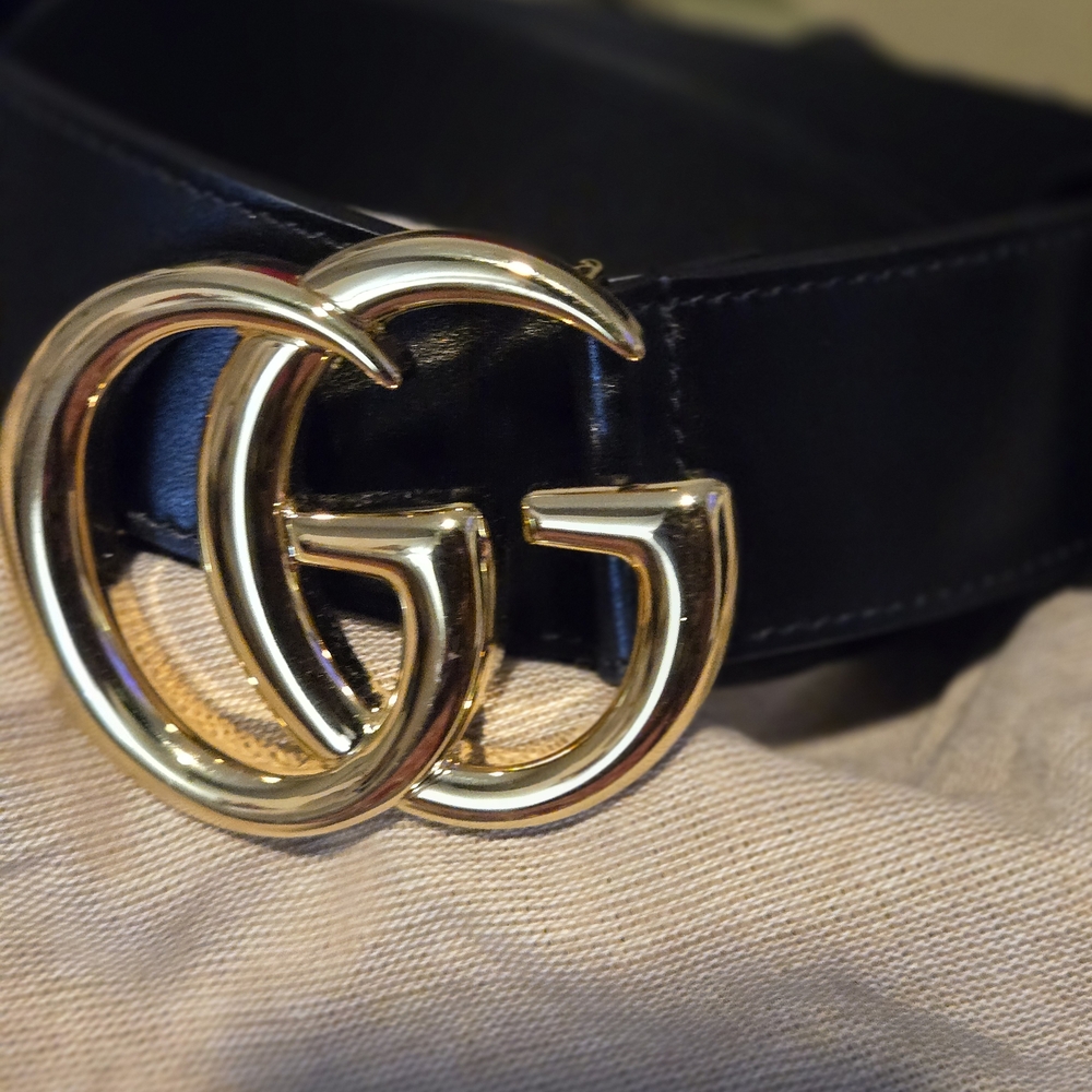 Gucci Black and Gold Belt - Picture 9 of 13